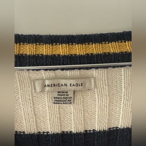 American Eagle striped blue and white sweater - Picture 3 of 7
